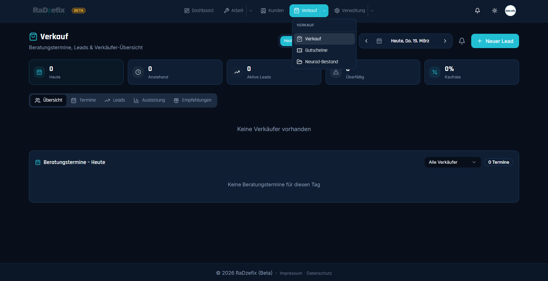 RaDzefix Verkaufsmodul